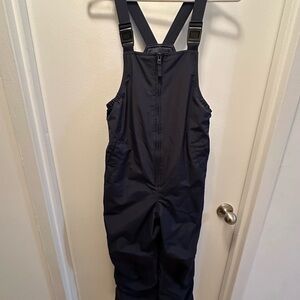 Lands' End Dark Blue Kids Squall Waterproof Insulated Iron Knee Snow Bibs